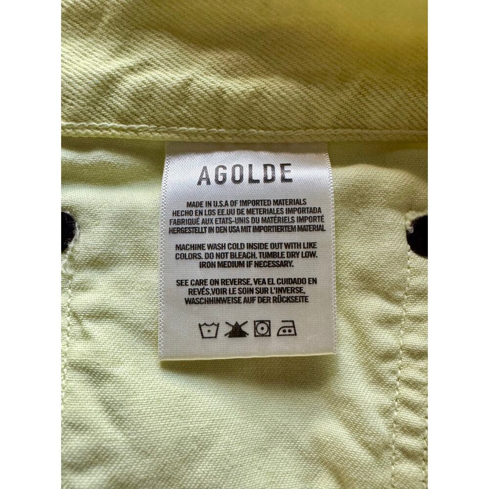 AGOLDE '90s Pinch-Waist High Rise Straight Jeans Size 28 $178 Limoncello - Picture 8 of 10